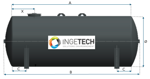 Cuve à eau en acier INGETECH